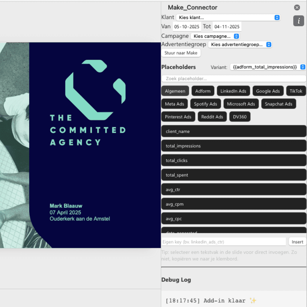 Voorbeelden van workflows in Make.com en powerpoint