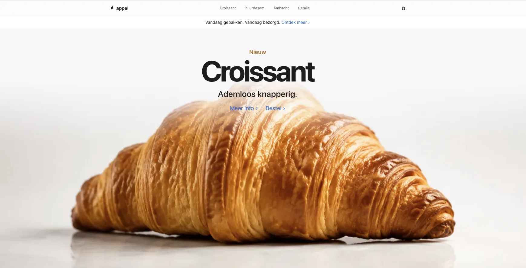 Website als Apple een lokale bakker was