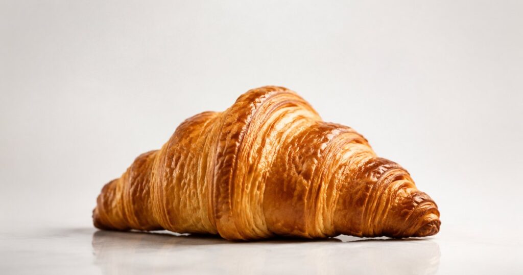Croissant in Apple-stijl fotografie