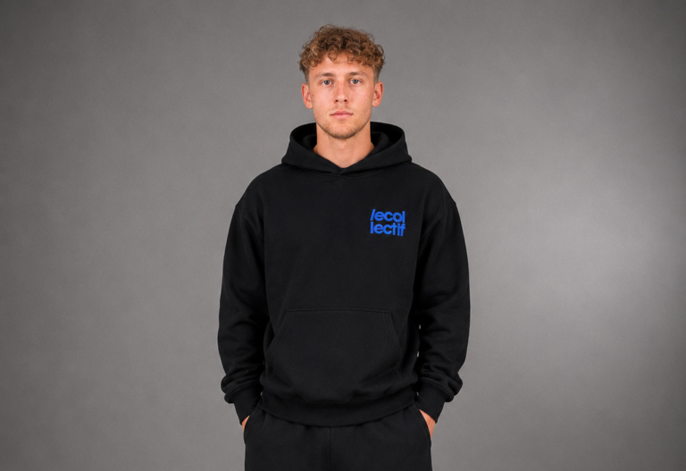 Man draagt zwarte Le Collectif hoodie