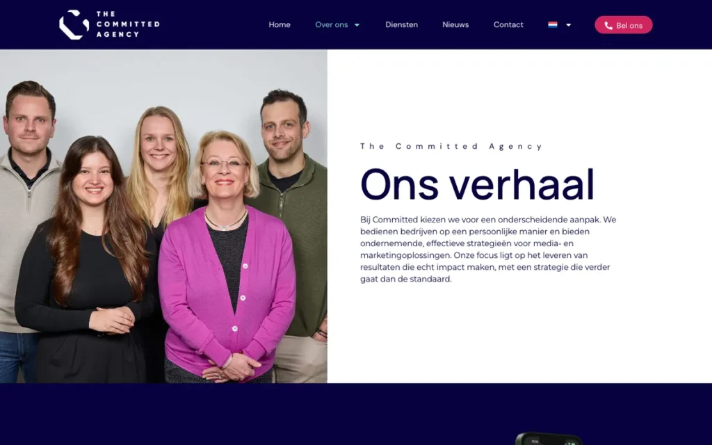 Teampagina van Committed Agency